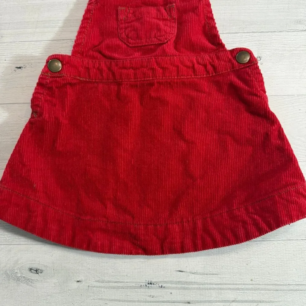 Hanna Andersson red corduroy kids jumper size‎ 60 3/6 months